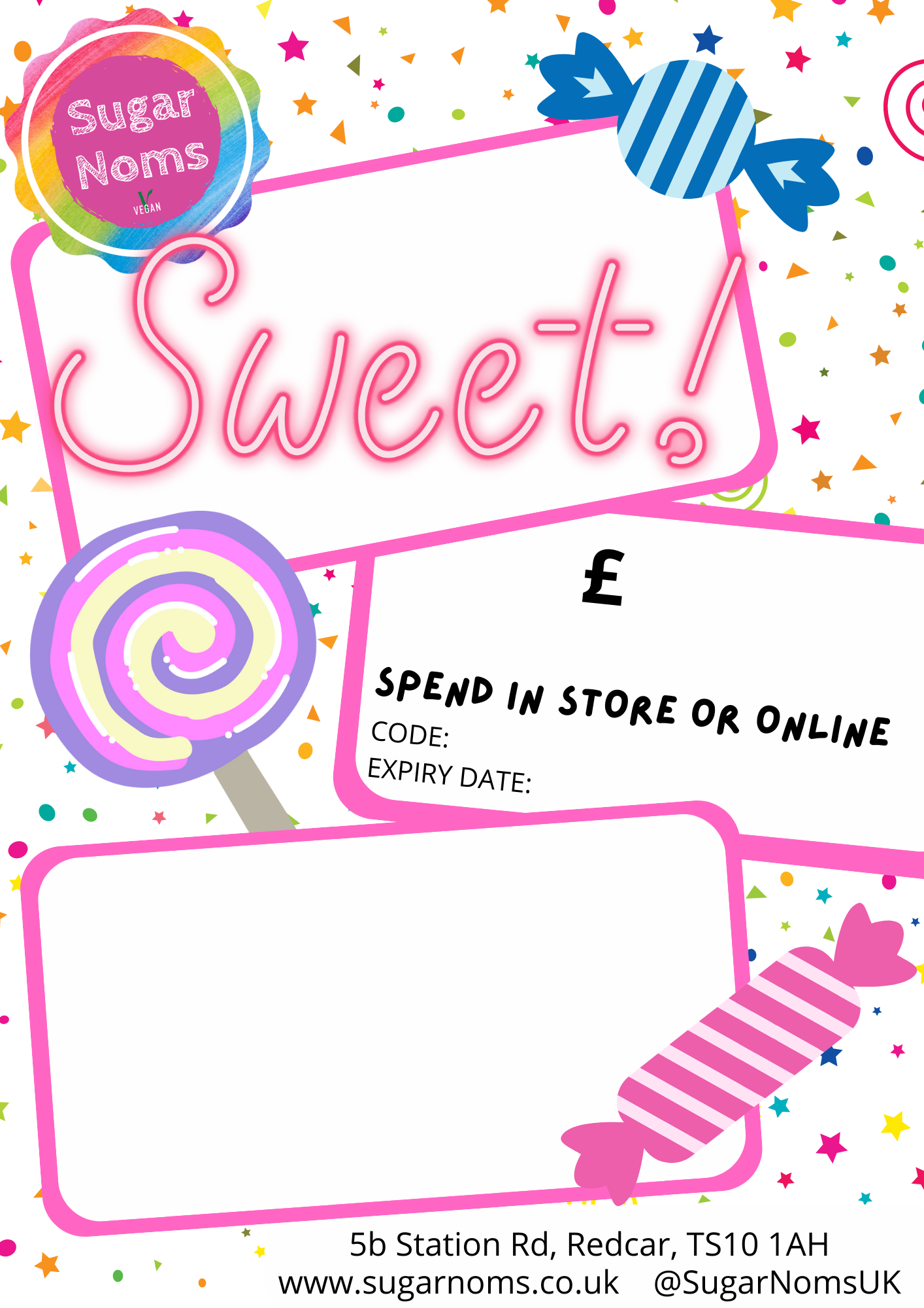Gift Card (PHYSICALLY POSTED) - Sweet! Design