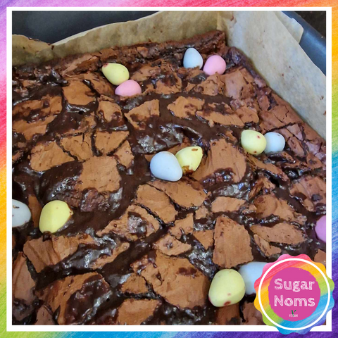 Kay's Mini Egg Brownie (With Mummy Meegz Chickee Eggs)