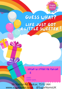 Gift Card (PHYSICALLY POSTED) - Balloons Design