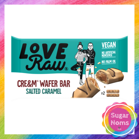 LoveRaw Cream Filled Wafer Chocolate Bar (Vegan Bueno Bar) SALTED CARAMEL